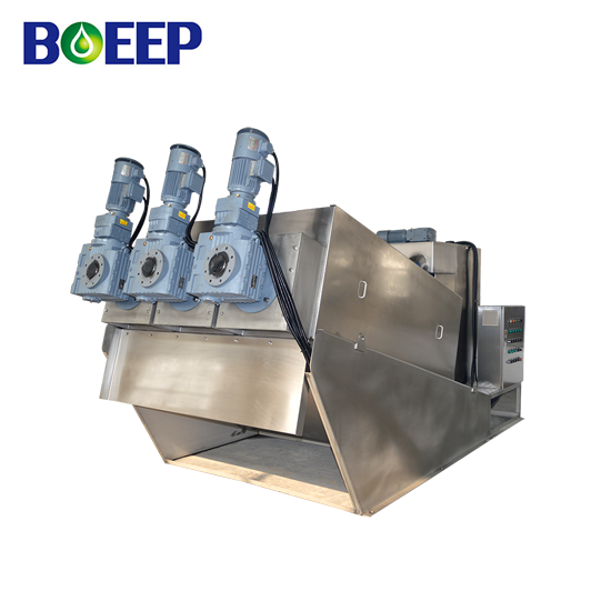 Máquina de filtro prensa de tornillo sin obstrucciones para deshidratación de lodos DAF
